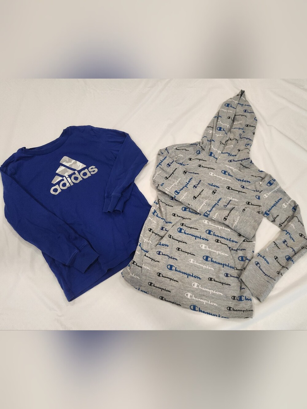 Bundle 2 Kids Blue Long-Sleeve Logo Shirts